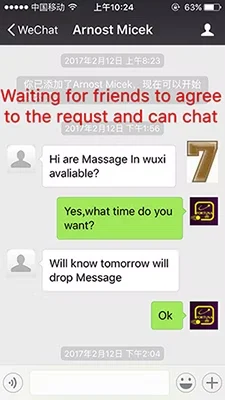 china gay massage WeChat pic